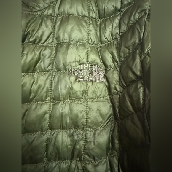 The North Face Green TNF Eco Zip Up Thermoball Down Puffer Jacket Mens Size S - Picture 3 of 5